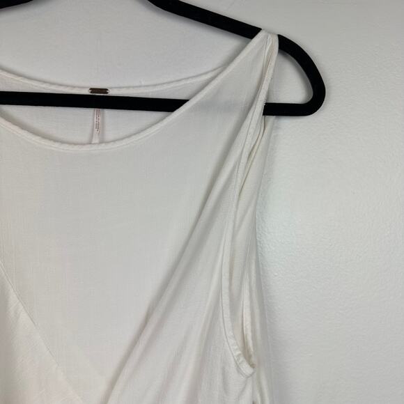 Free People Womens Clear Skies Cold Shoulder Long Sleeve White Mini Dress Small - Picture 4 of 8
